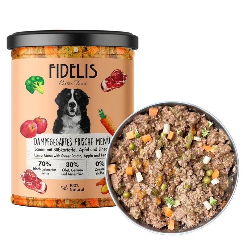 Lamsvlees met zoete aardappel, boerenkool en appel 400 gram